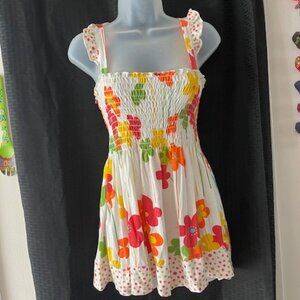 100% Cotton ~ Floral Ruffle Top